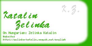 katalin zelinka business card